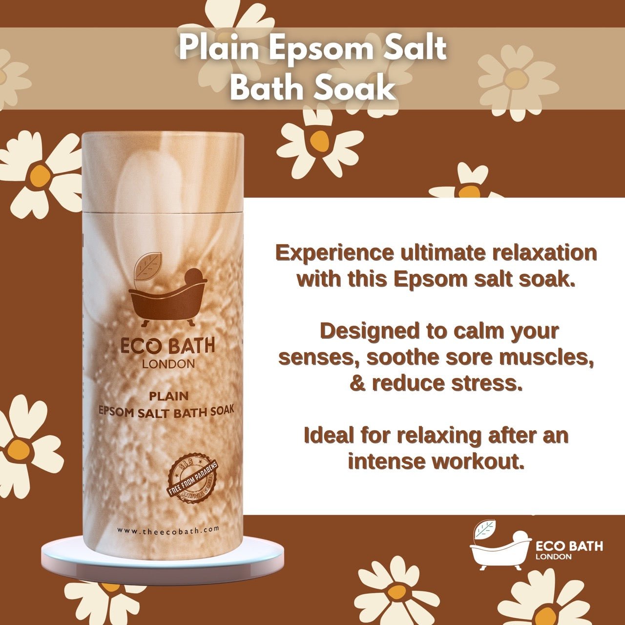 Plain Epsom Salt Bath Soak Tube