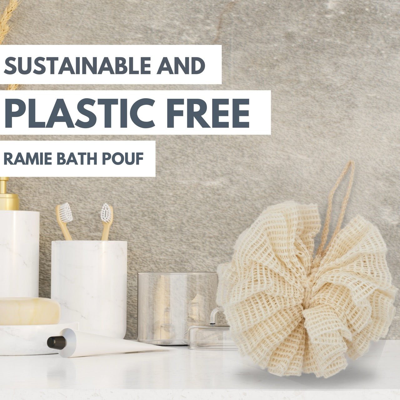 Ramie Bath Puff Soft Body Scrubber