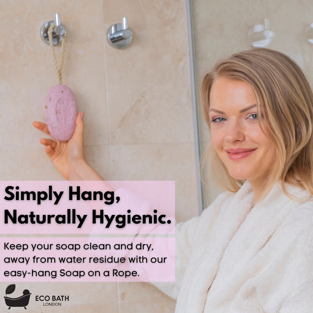 Rose Soap on a Rope with Shea Butter 220g