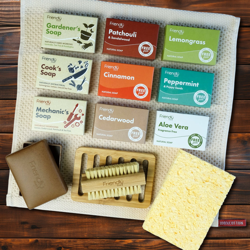 Eco Lifestyle Hamper with Soaps and Bamboo Accessories