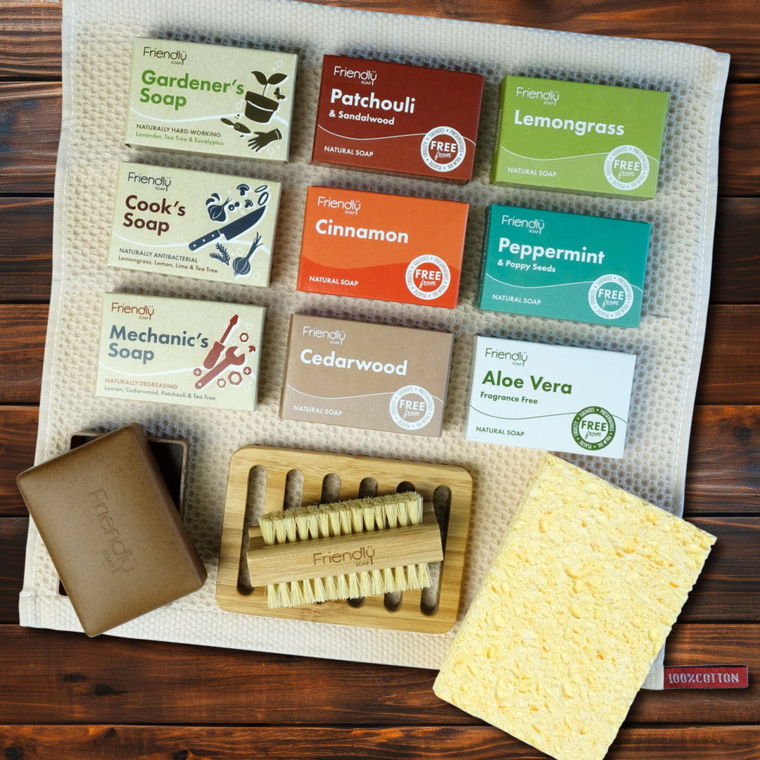 Eco Lifestyle Hamper with Soaps and Bamboo Accessories