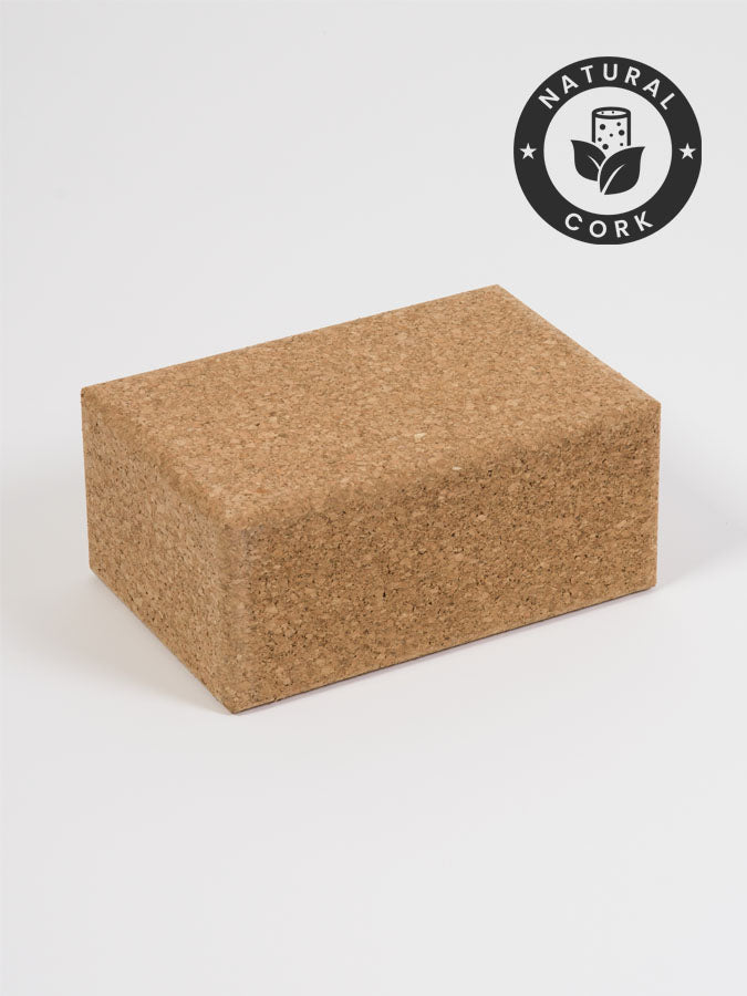 Large Cork Yoga Brick for Support and Stability