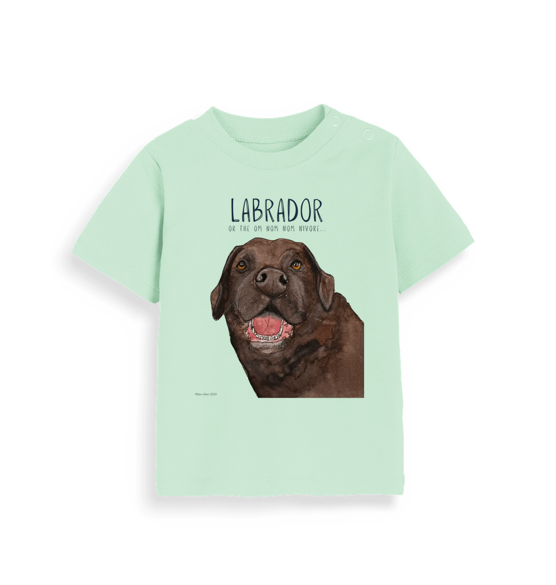 Baby's First Chocolate Labrador Tee Tiny Tummy Big Appetite