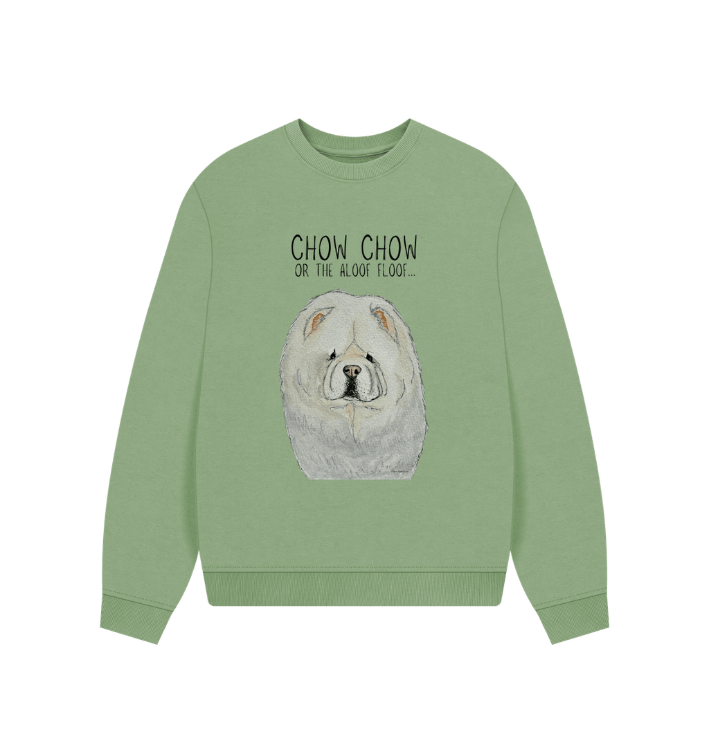 Cream Chow Chow Women's Oversized Sweatshirt