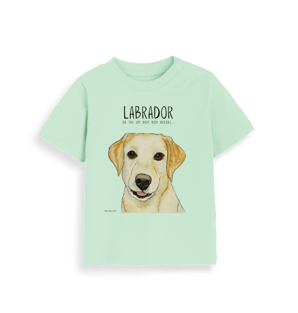 Baby's First Yellow Labrador Tee Tiny Tummy Big Appetite