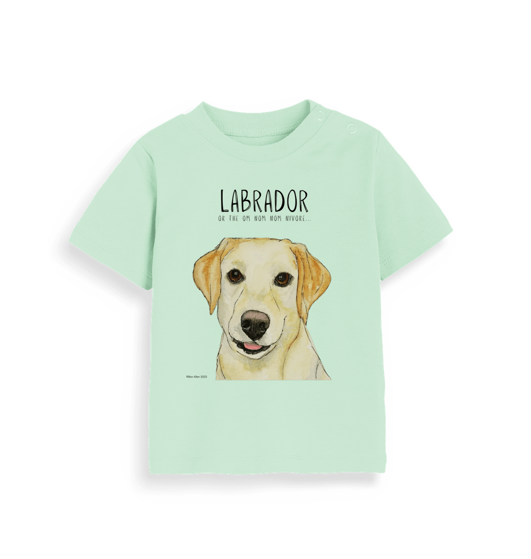 Baby's First Yellow Labrador Tee Tiny Tummy Big Appetite