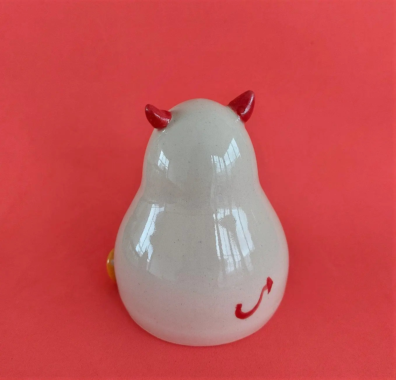 Neville the Devil Halloween Duck Handmade Ceramic