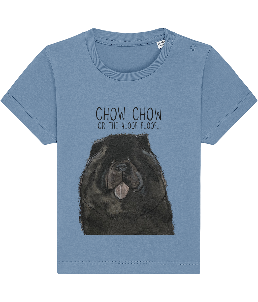 Adorable Black Chow Chow Baby T-Shirt Cute Dog-Themed Tee for Little Ones