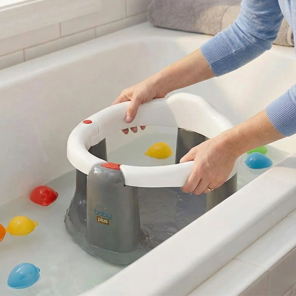 Bath Seat with 8 Colourful Bath Toys for Baby 6+ Months