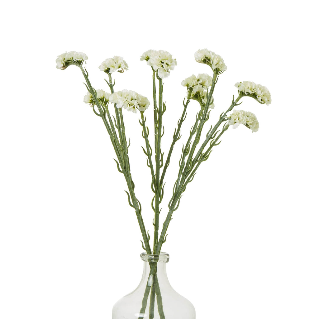 Cream statice spray faux floral arrangement with lifelike sea lavender blooms for home decor, 25 height. by sostter at brixbailey.com