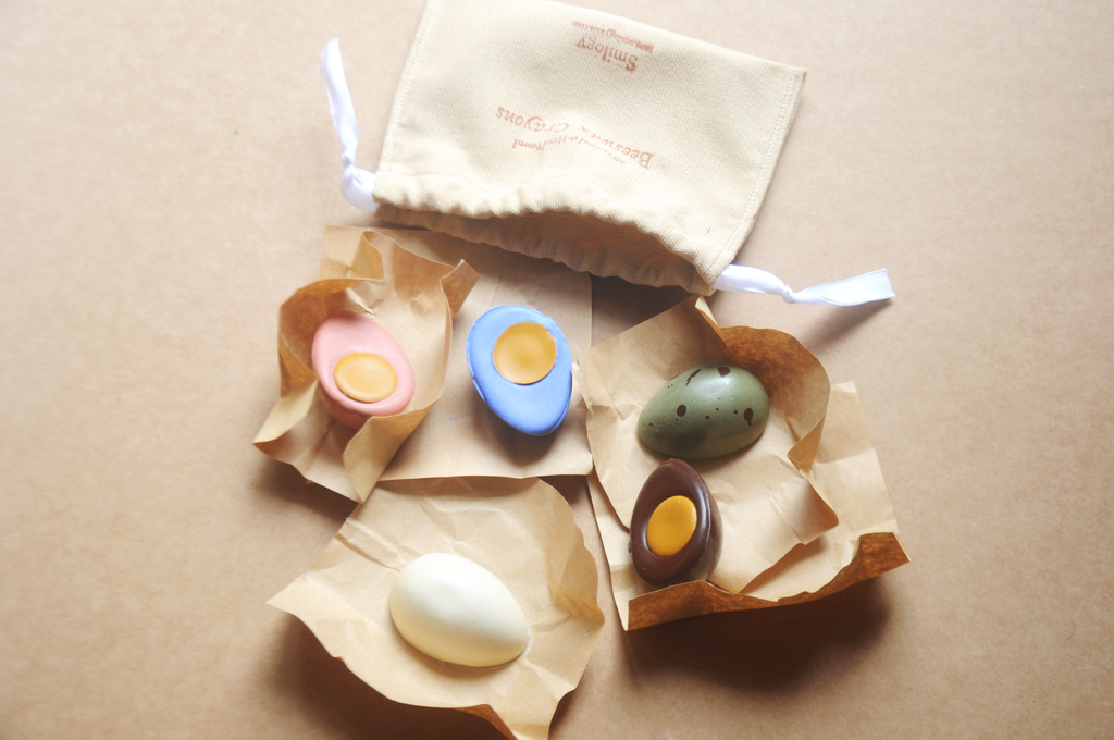 Golden Yolk Beeswax Crayon Eggs for Toddlers