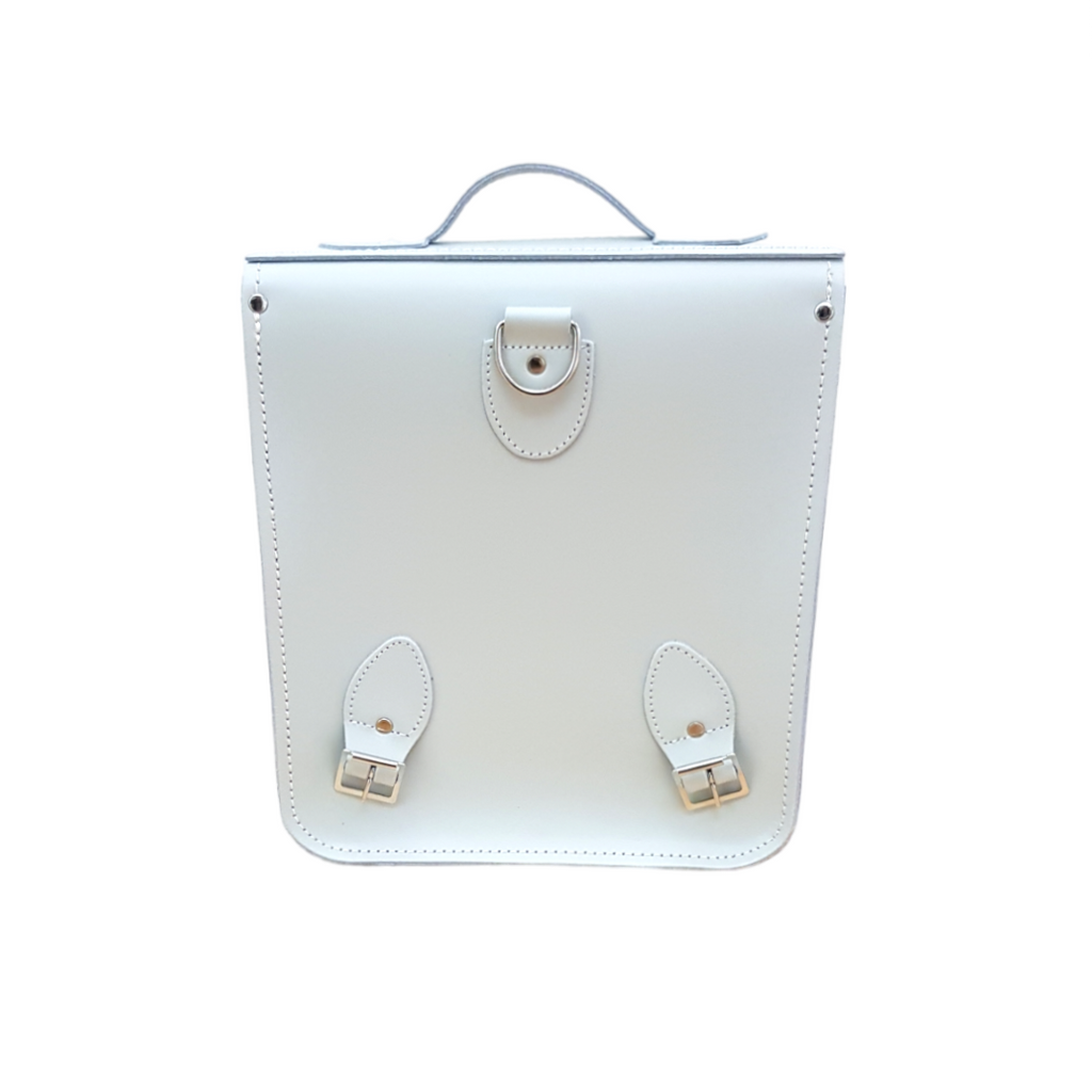 Handmade Leather City Backpack in Eggshell