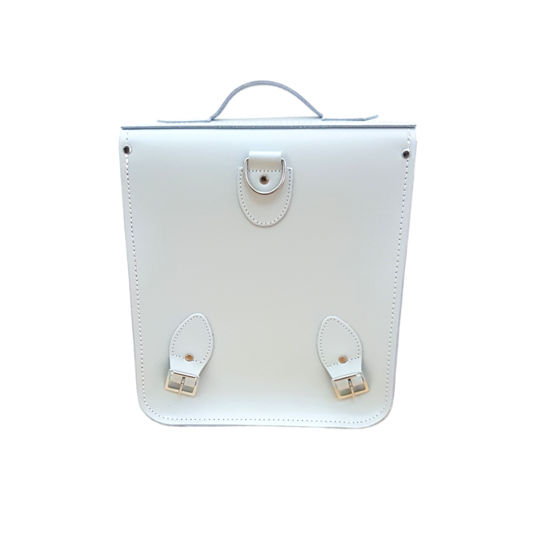 Handmade Leather City Backpack in Eggshell