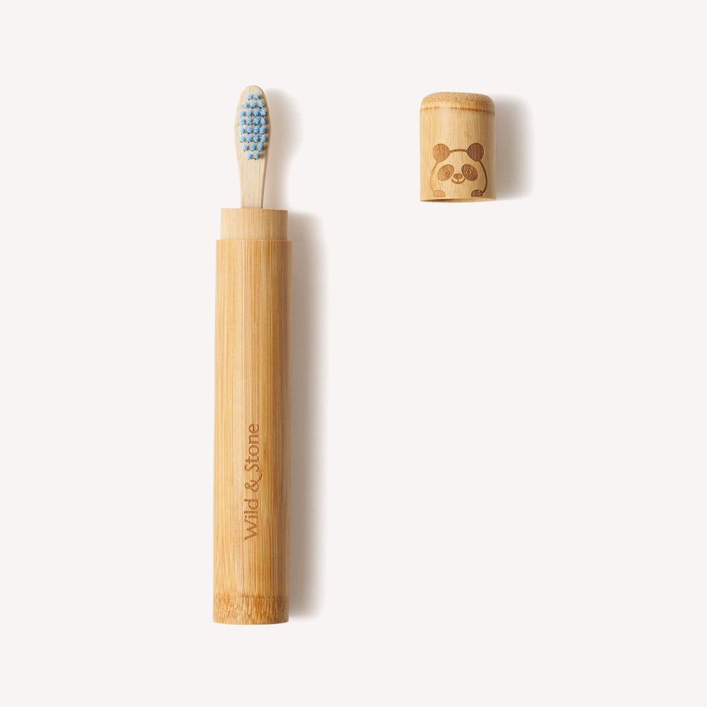 Bamboo Toothbrush Travel Holder for Kids