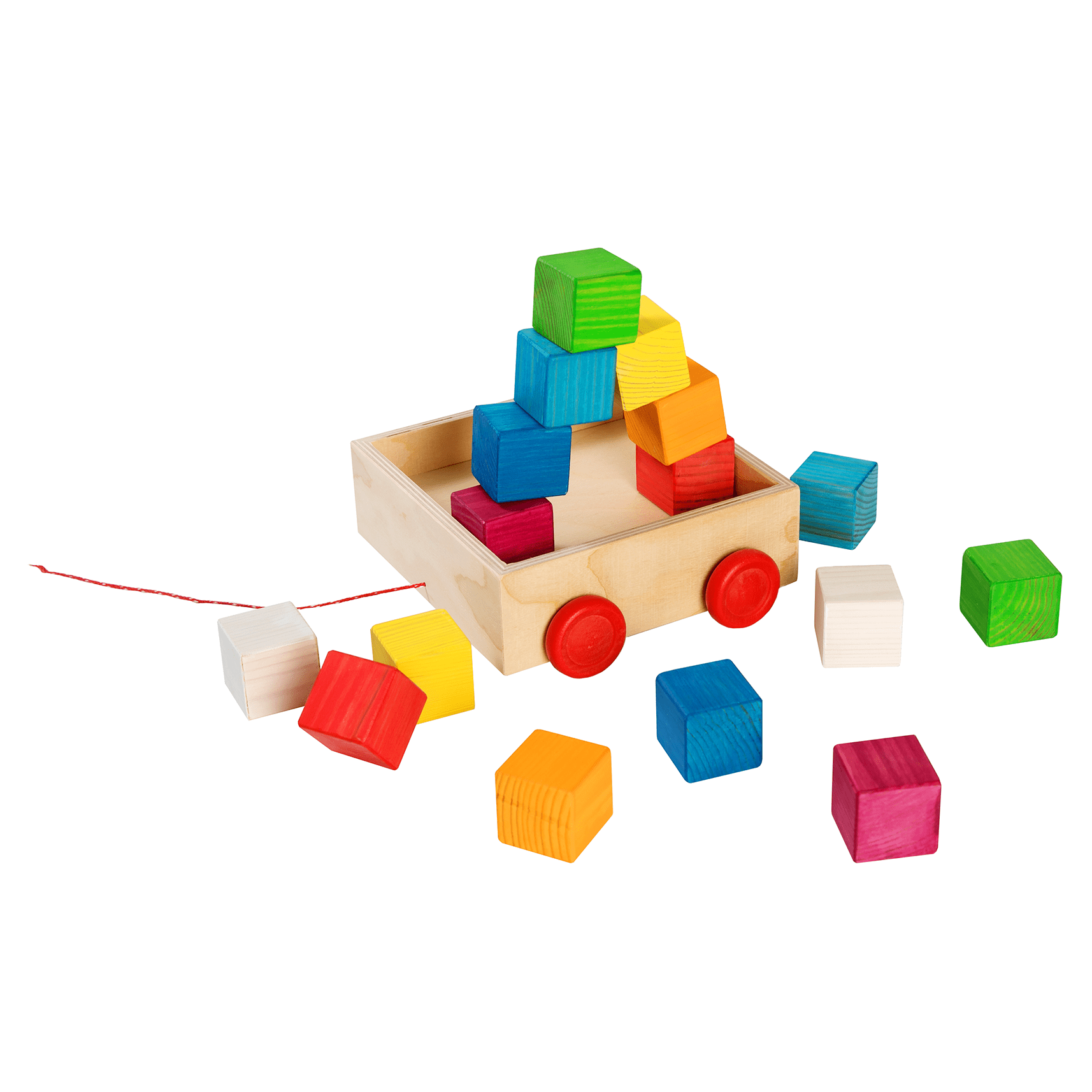 Rainbow Pinewood Blocks for Kids – Durable & Safe by ROOSI Traditional Toys at www.brixbailey.com