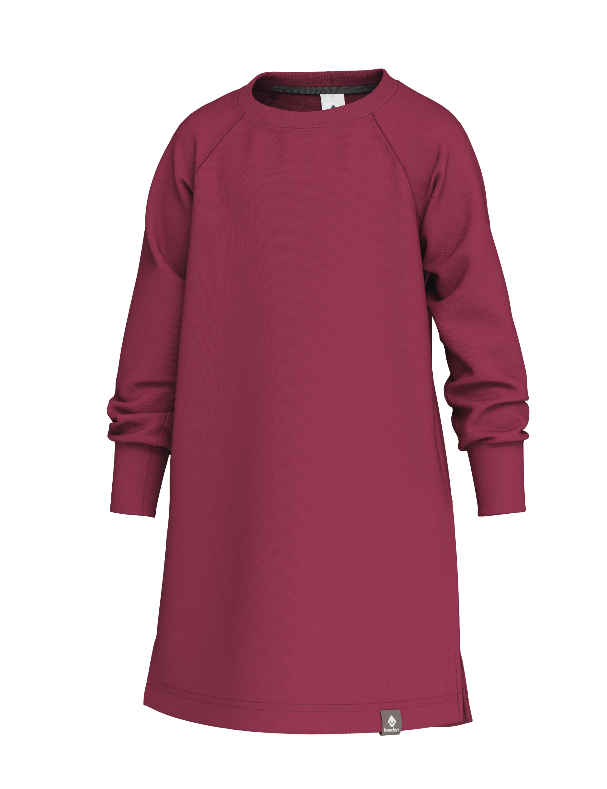 Minimalist Long-Sleeved Sweater Dress ELYS for Girls – Breathable Cotton by Breden at brixbailey.com