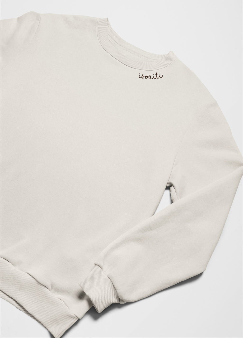 Premium Embroidered Collar Sweatshirt - Unisex, Organic Cotton & Recycled Polyester by Beebila at www.brixbailey.com