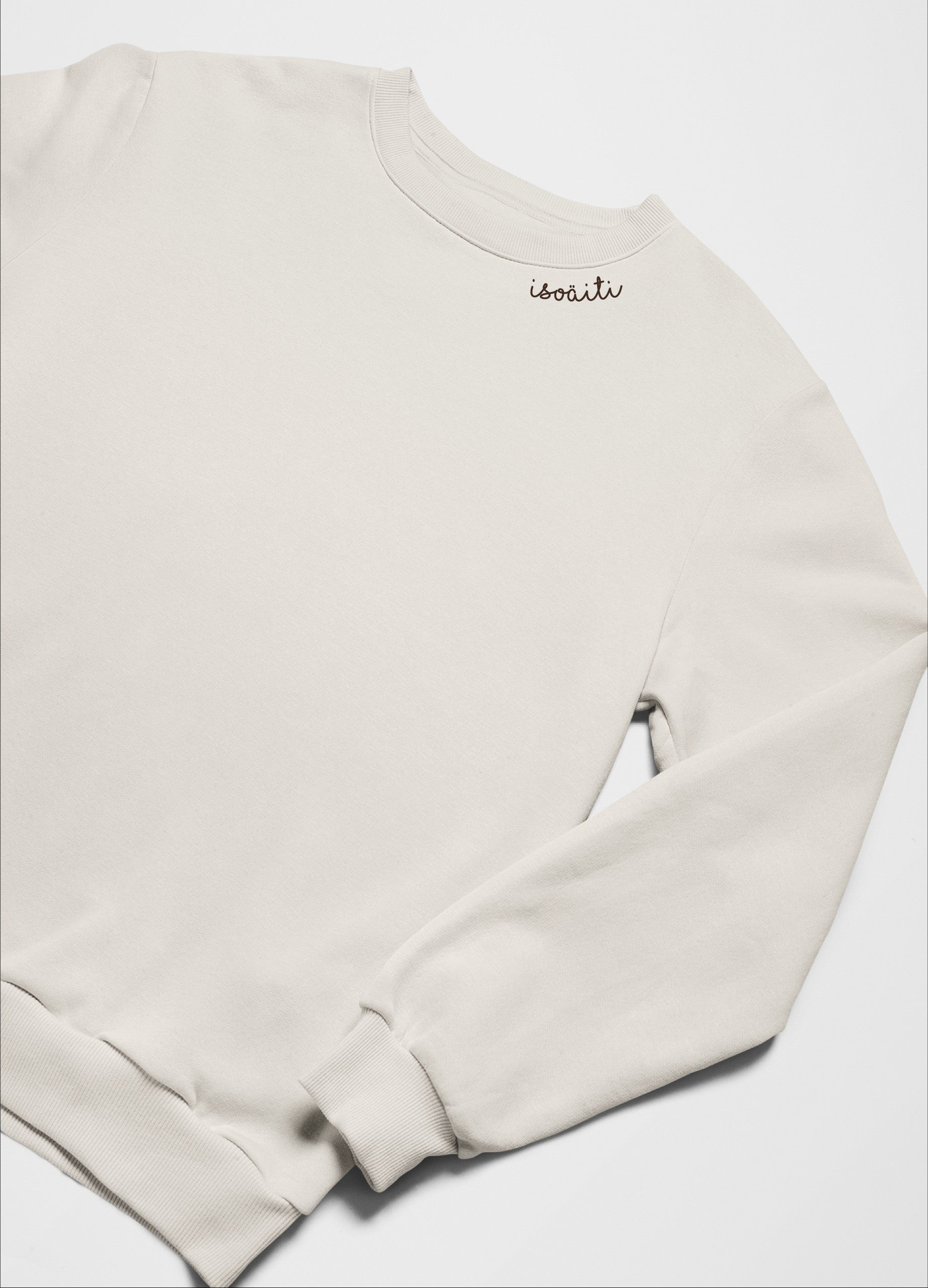 Premium Embroidered Collar Sweatshirt - Unisex, Organic Cotton & Recycled Polyester by Beebila at www.brixbailey.com