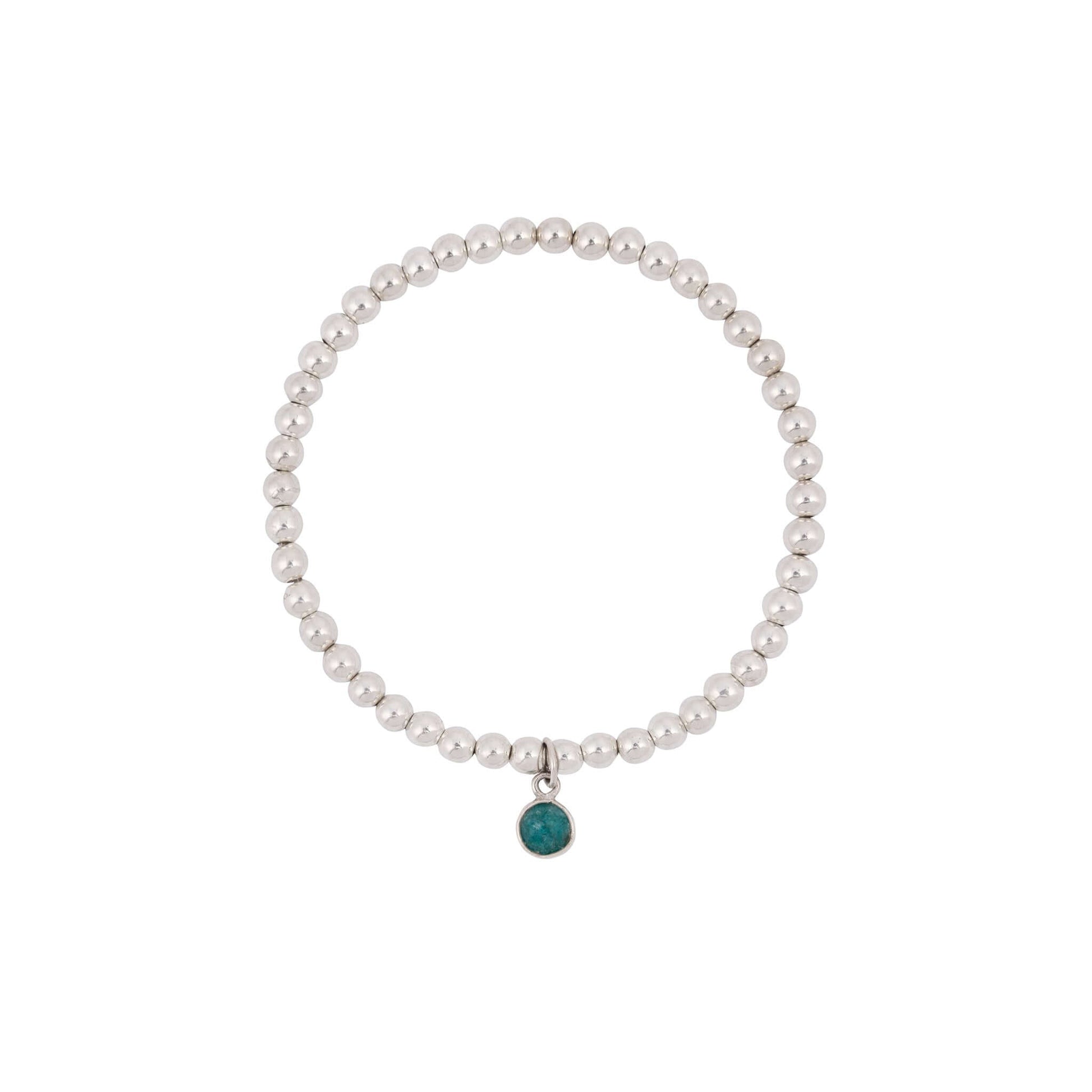 Emerald May Birthstone Bracelet in Sterling Silver