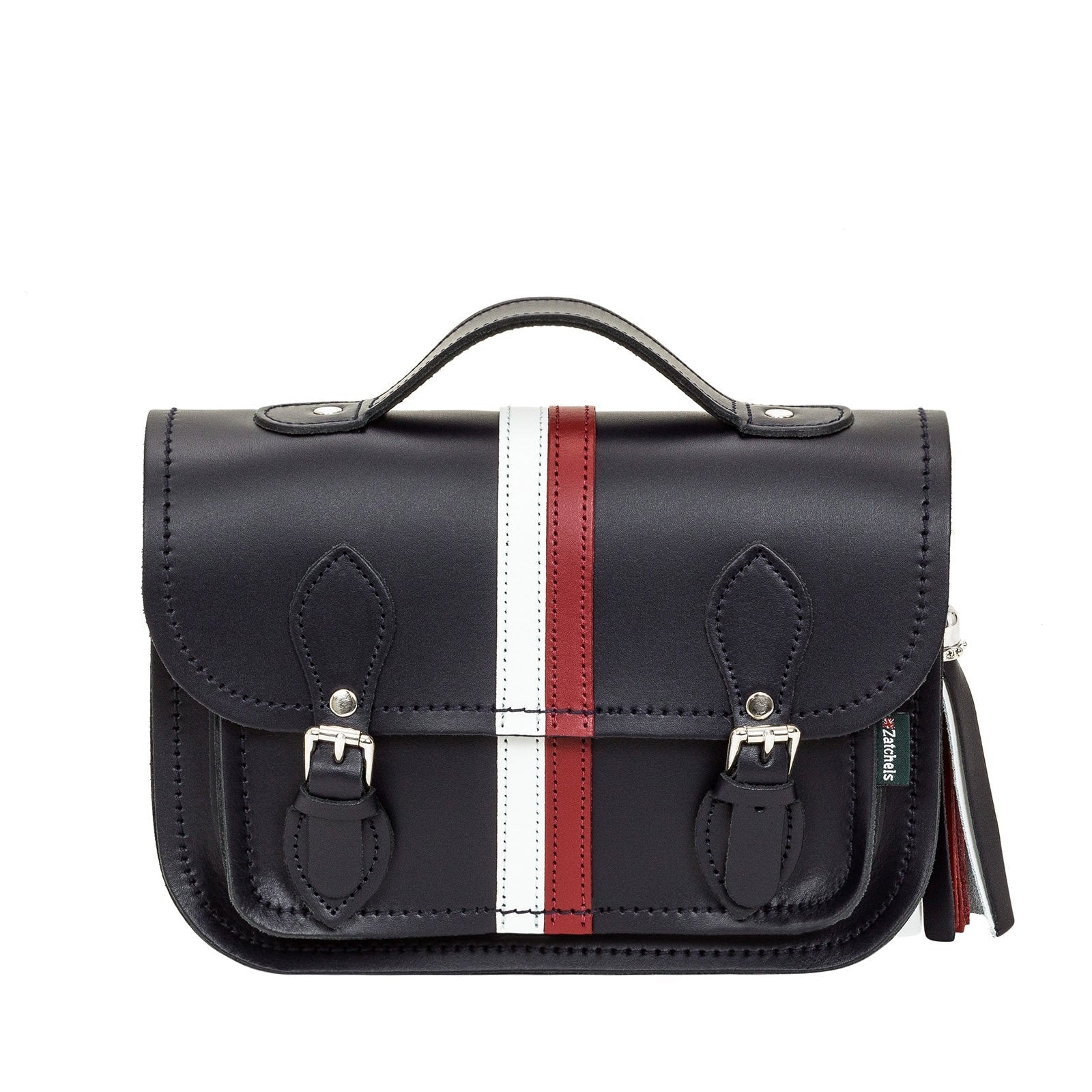 Leather Midi Satchel British Edit
