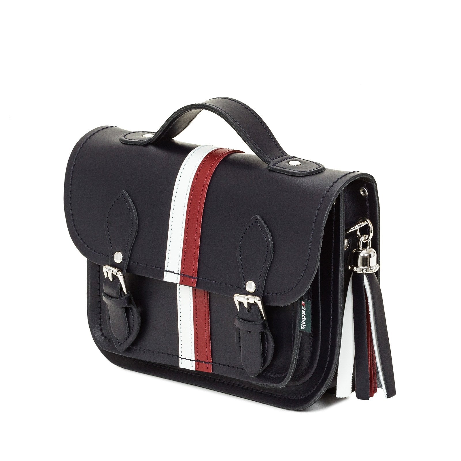 Leather Midi Satchel British Edit