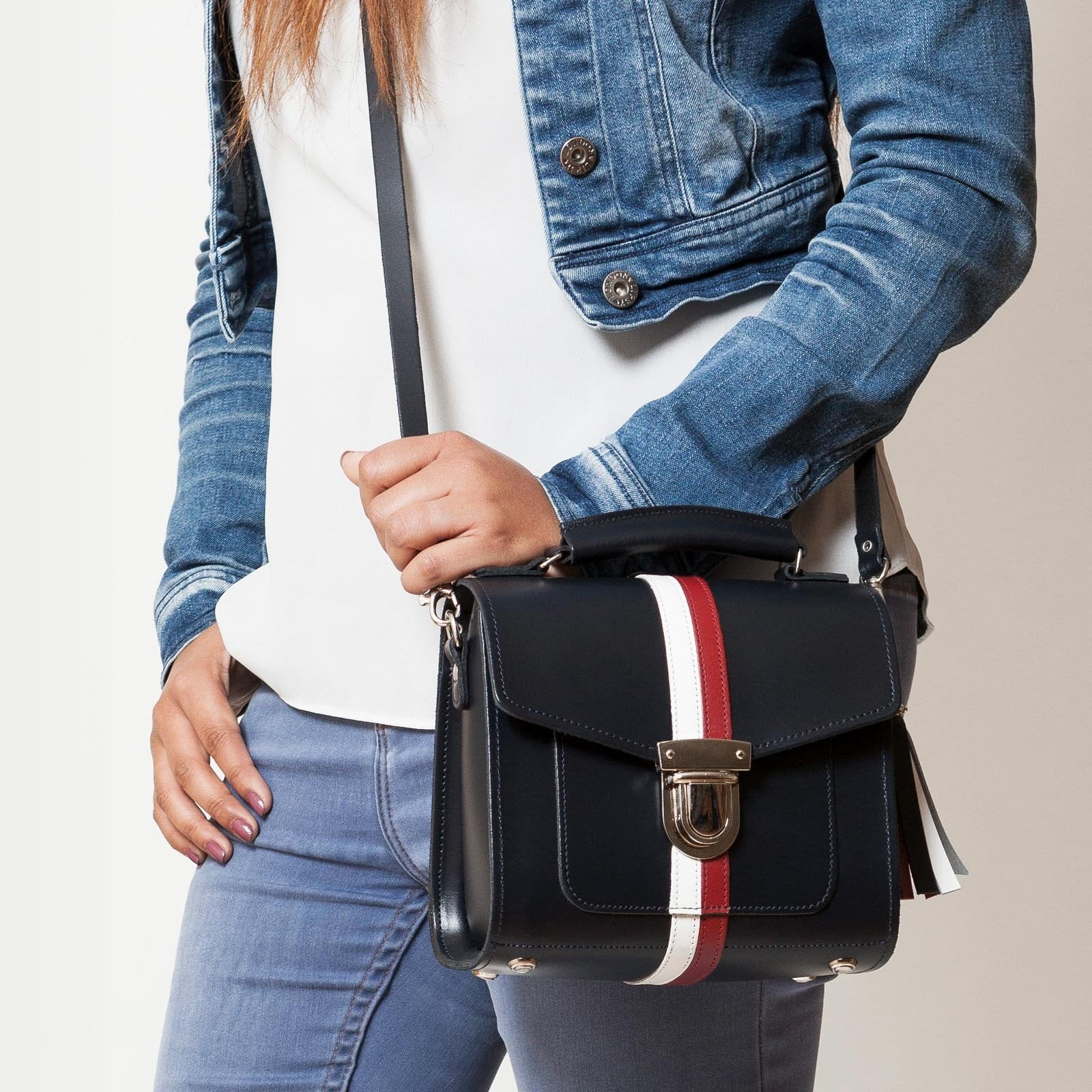 Handmade Leather Sugarcube Handbag