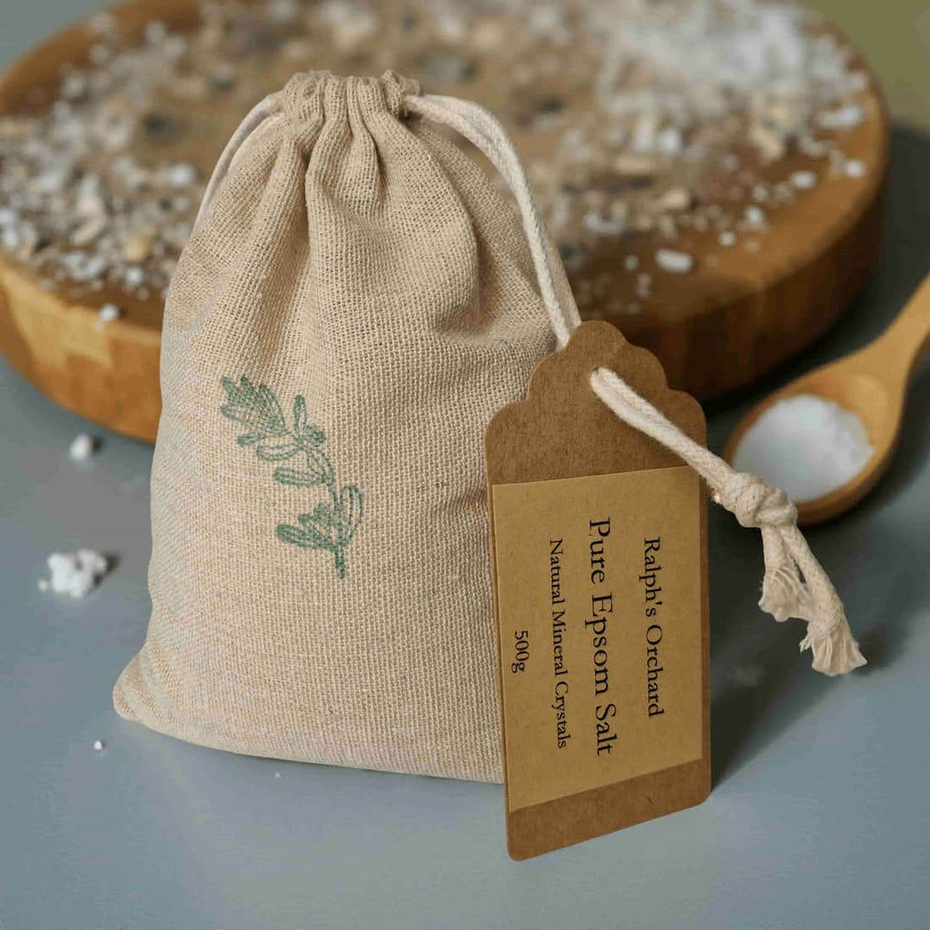 Pure Epsom Salt 500g in Reusable Cotton Bag