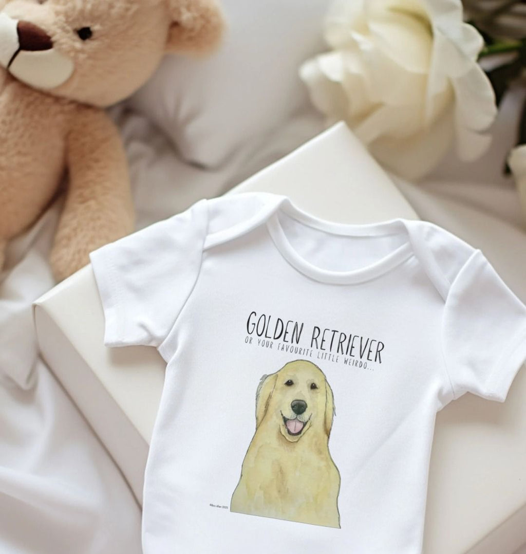 Golden Retriever Baby Bodysuit for Little Ones with Big Puppy Energy