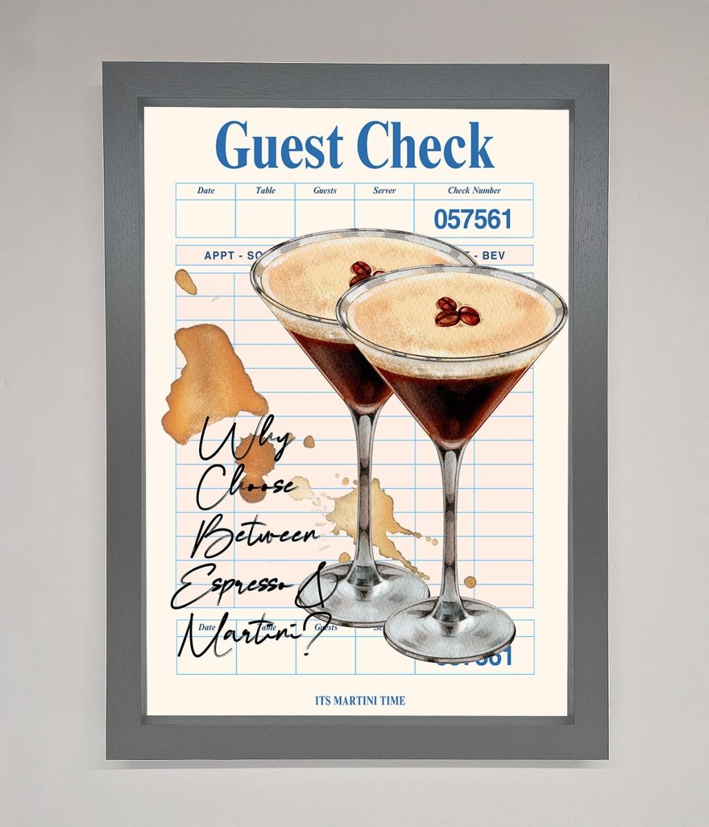 Espresso Martini Framed Wall Art