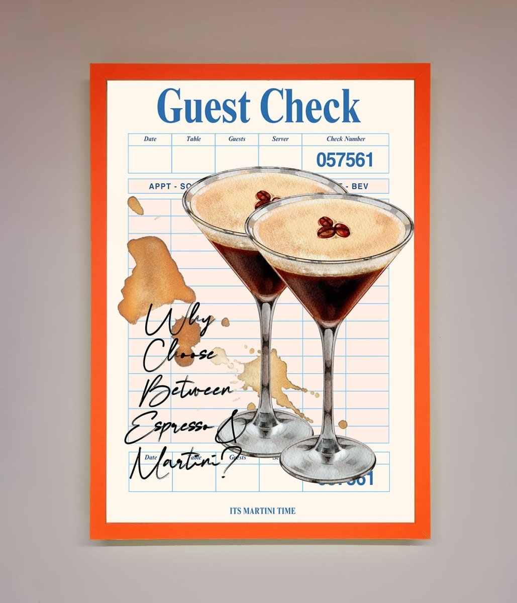 Espresso Martini Framed Wall Art