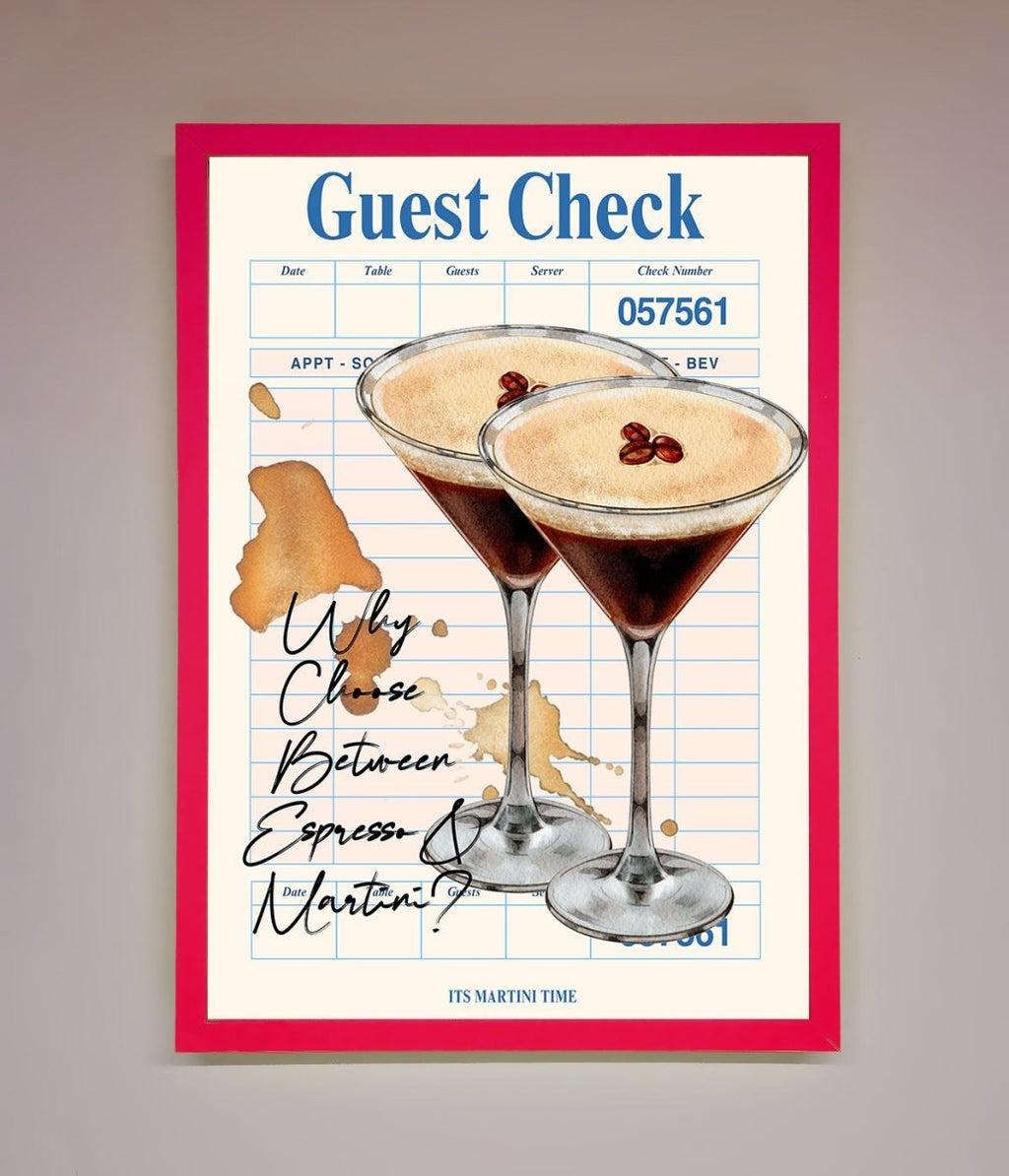 Espresso Martini Framed Wall Art