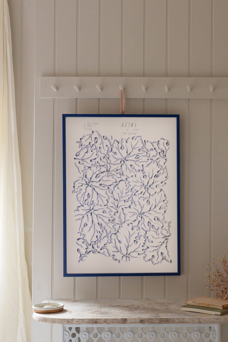 Ethereal Leaves Vintage Archive Poster Print