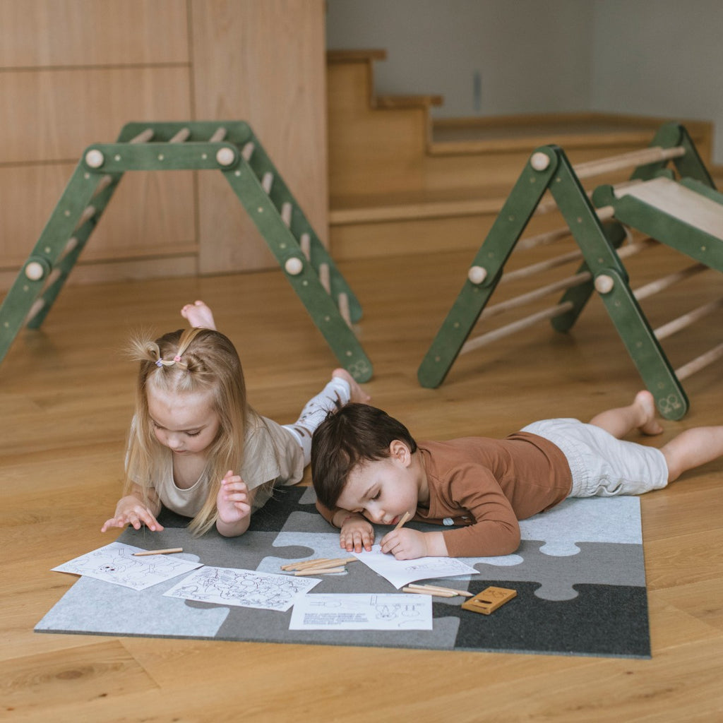 Felt Puzzle Playmat for Kids - Eco-Friendly, Handmade & Expandable by Ette Tete at www.brixbailey.com