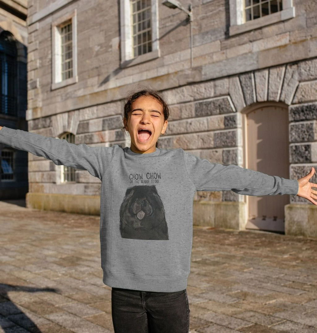 Black Chow Chow Kids Sweatshirt in Organic Cotton
