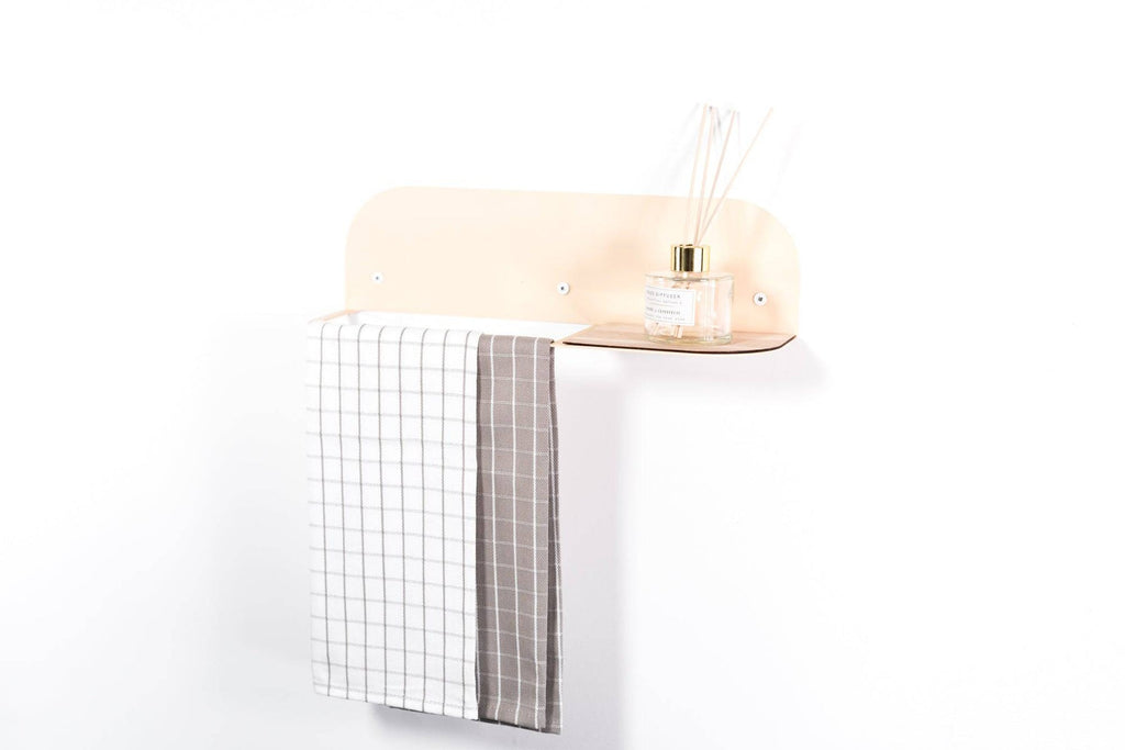Handmade Steel & Wood Towel Holder – Stylish & Functional by Ewart Woods at www.brixbailey.com