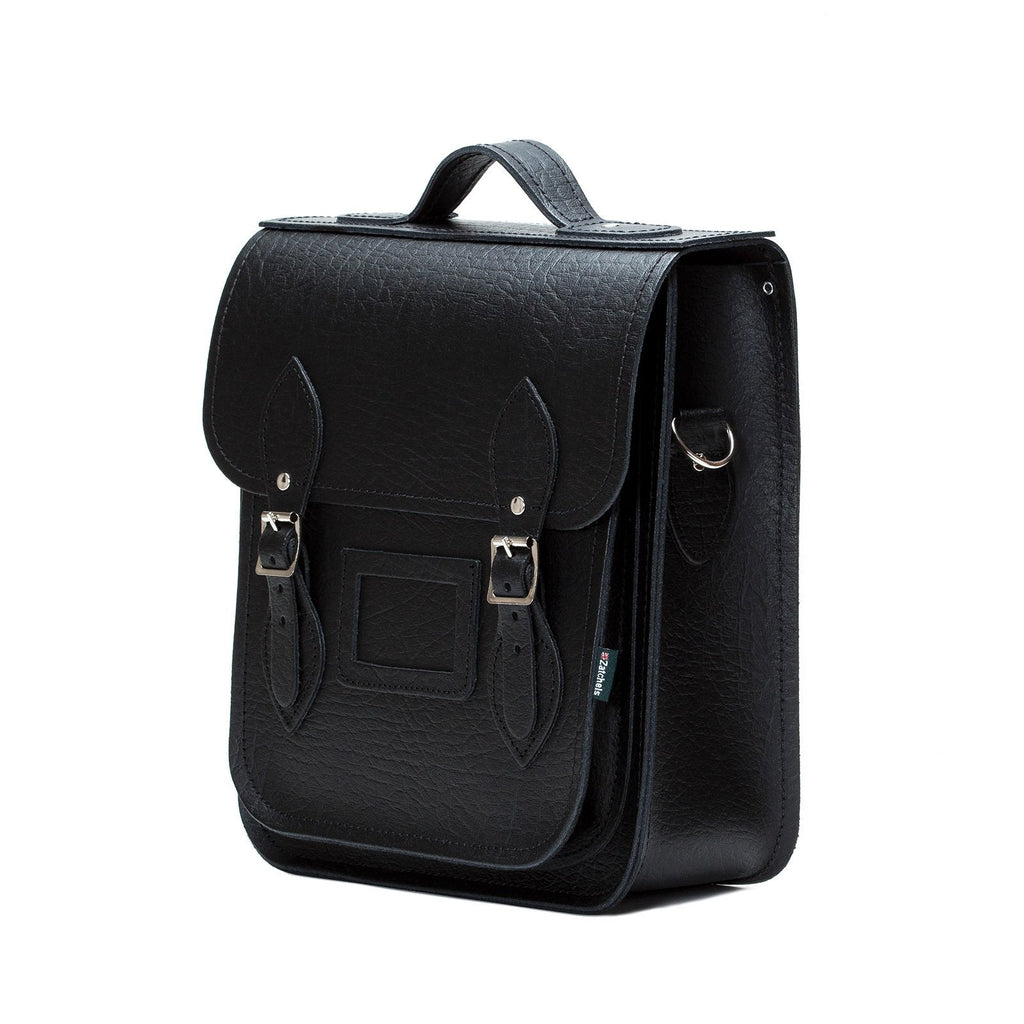 Handmade Leather City Backpack in Black