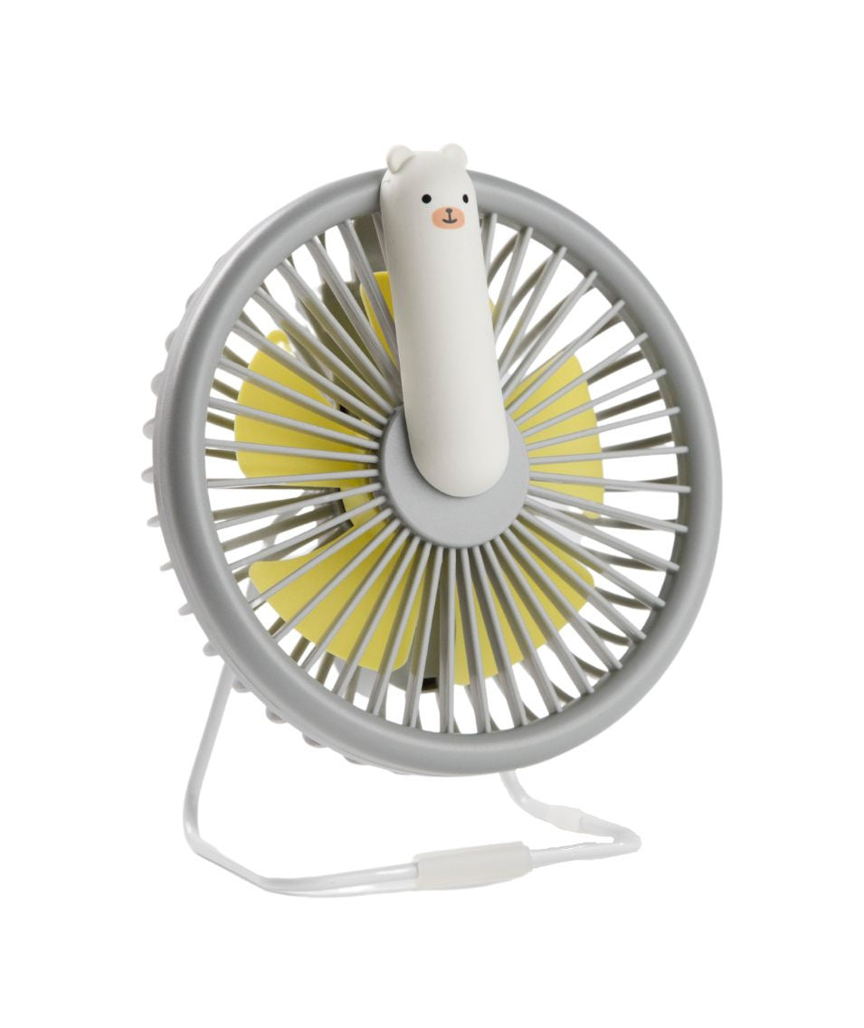 Portable Night Light Bear Fan – Quiet, Adjustable & Dual-Function by Rabbit & Friends at brixbailey.com