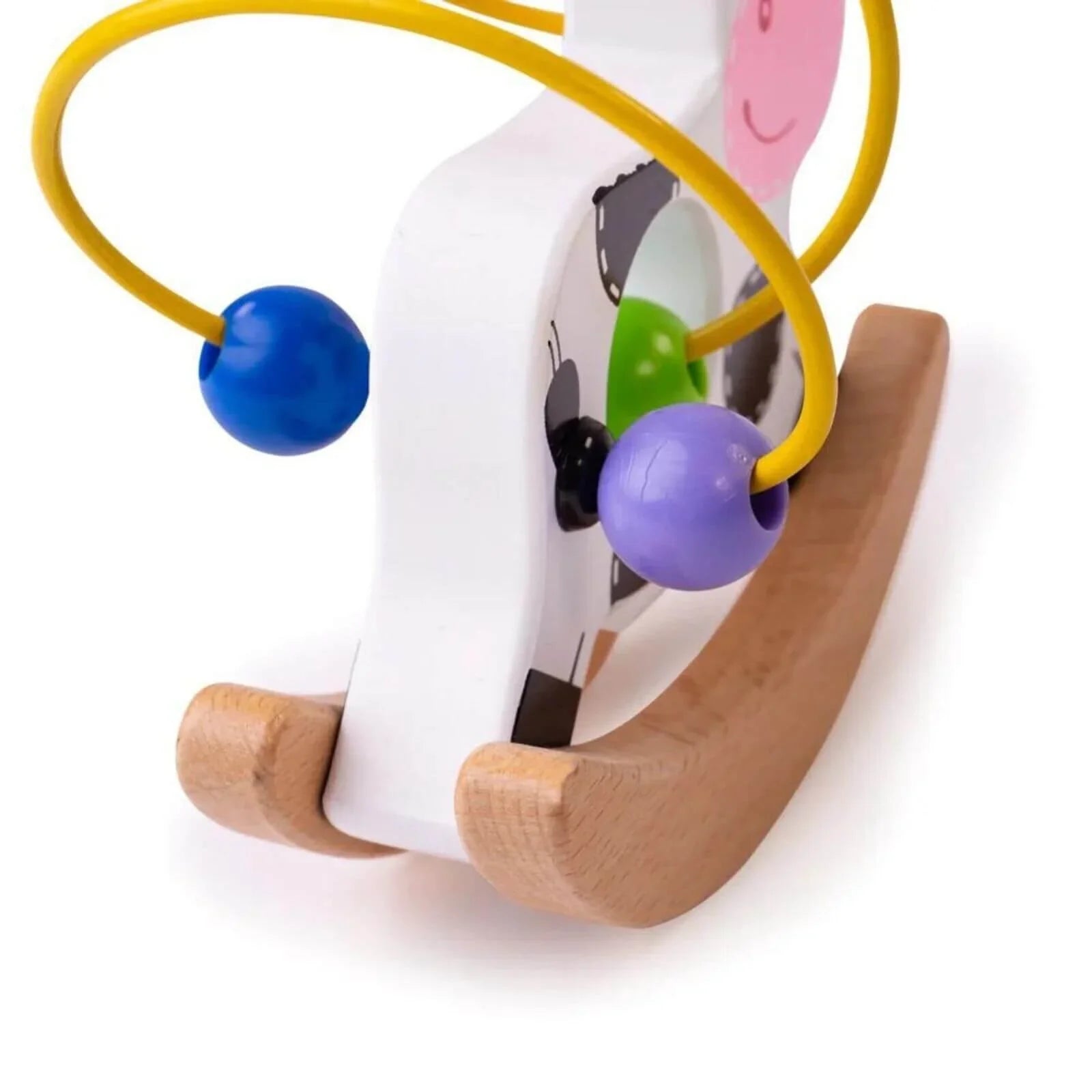 Rocking Bead Frame Cow Wooden Toy