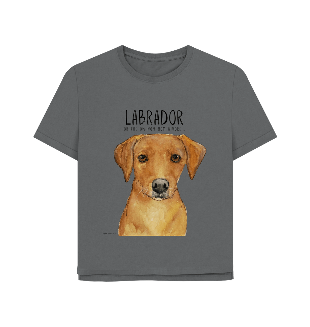 Feed Me Snacks and Compliments Red Labrador Relaxed Fit Tee