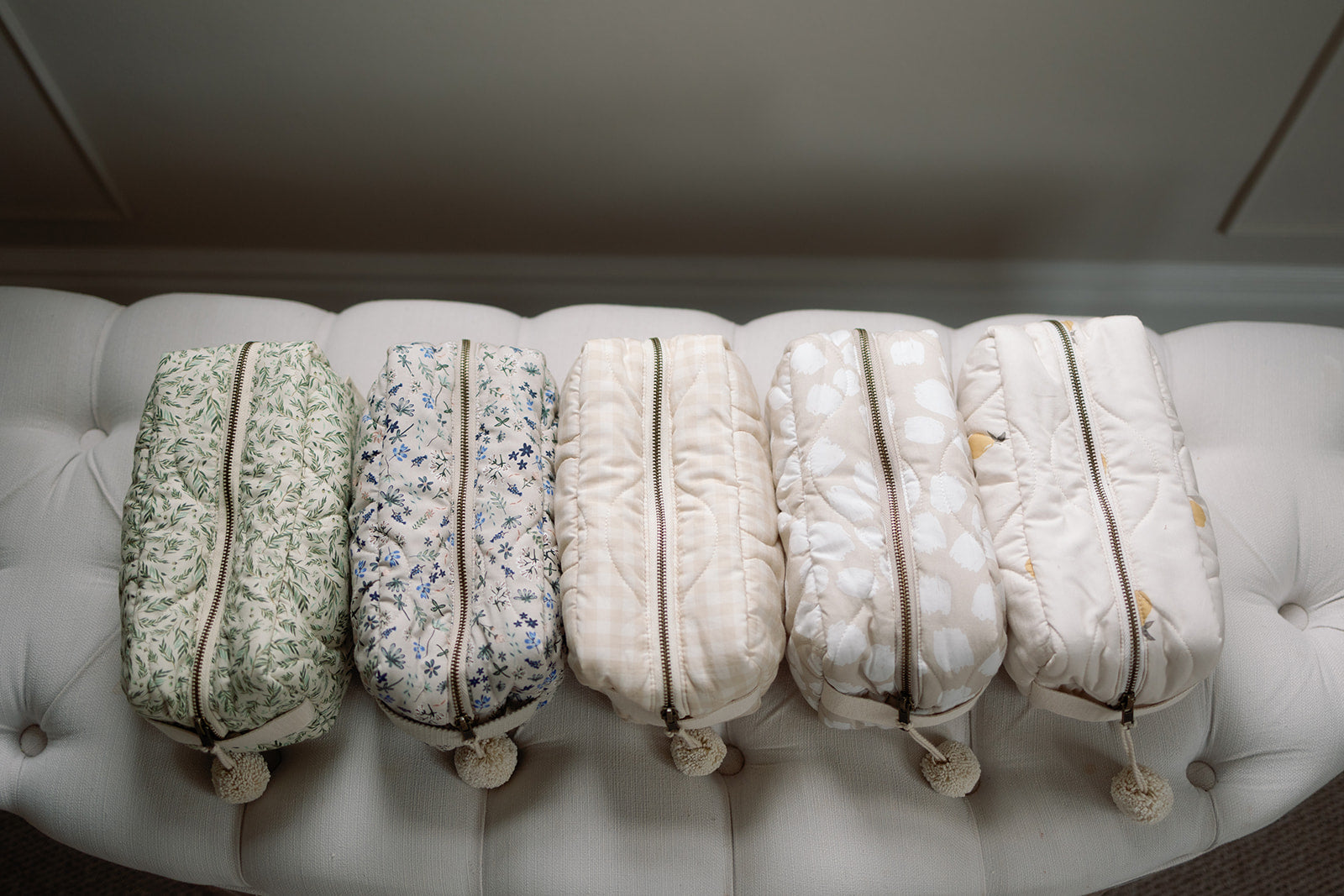 Quilted Washbag - Pears