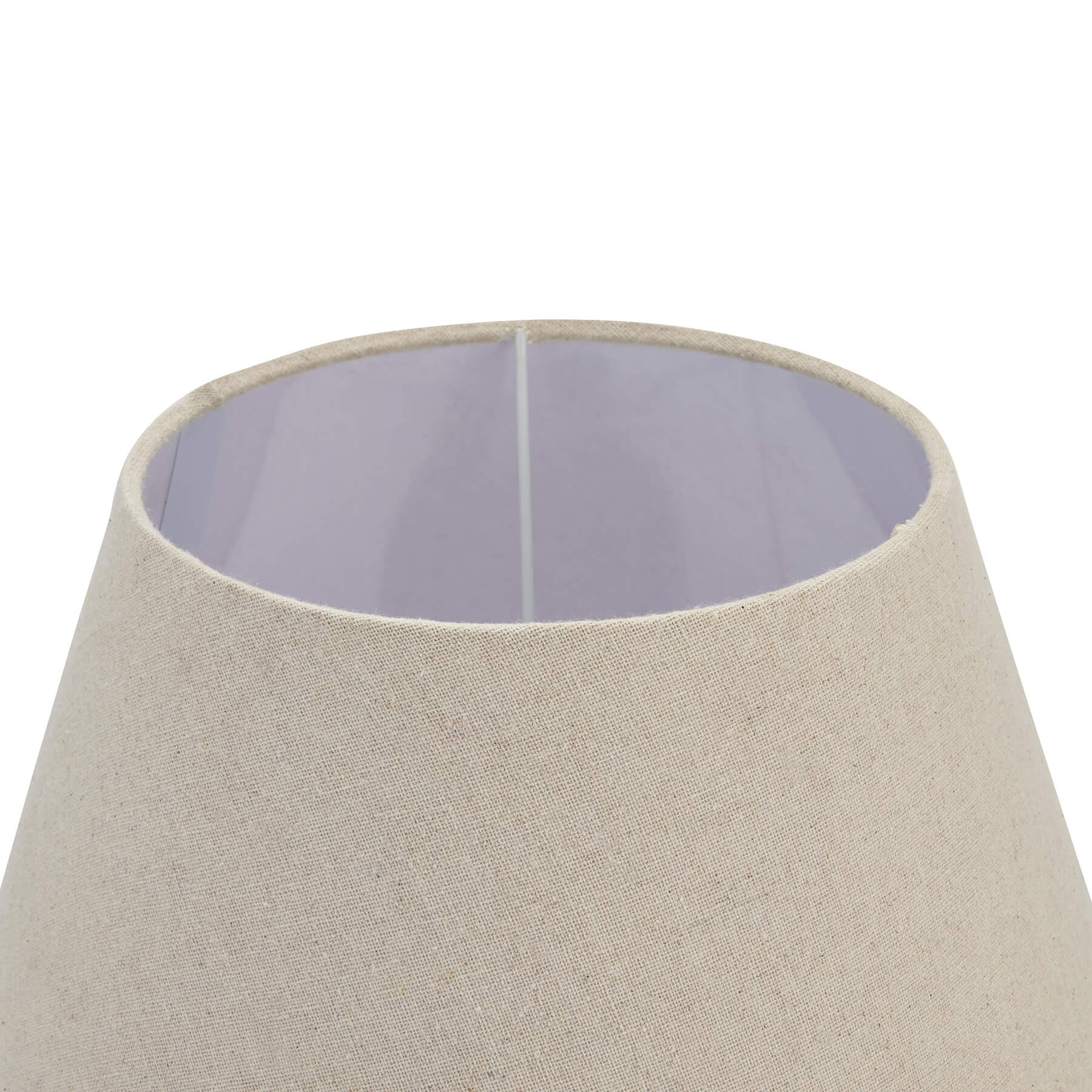 elegant wooden base linen lamp casting a soft, refined glow in a study