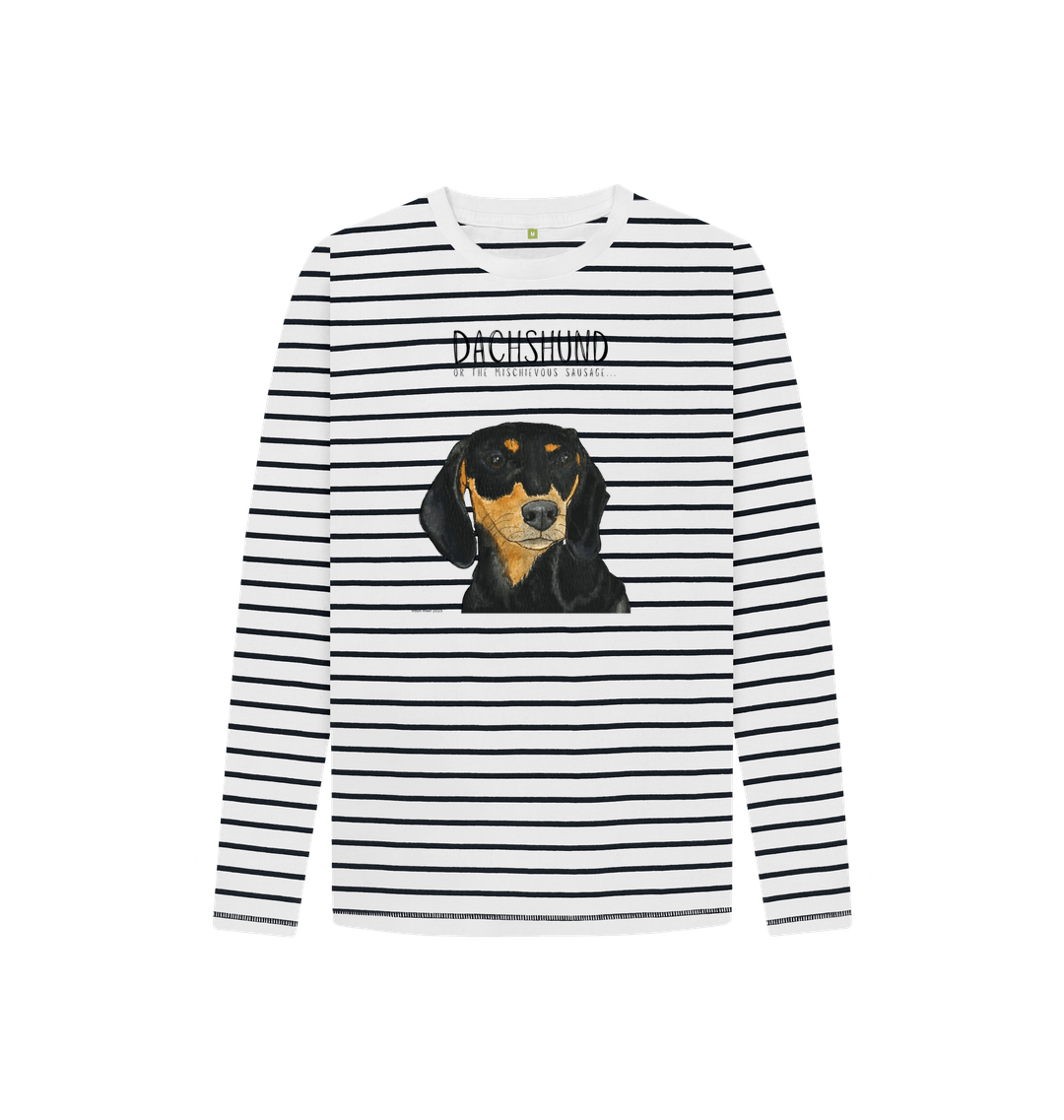 Black and Tan Dachshund Breton Stripe Long Sleeve T-Shirt for Kids