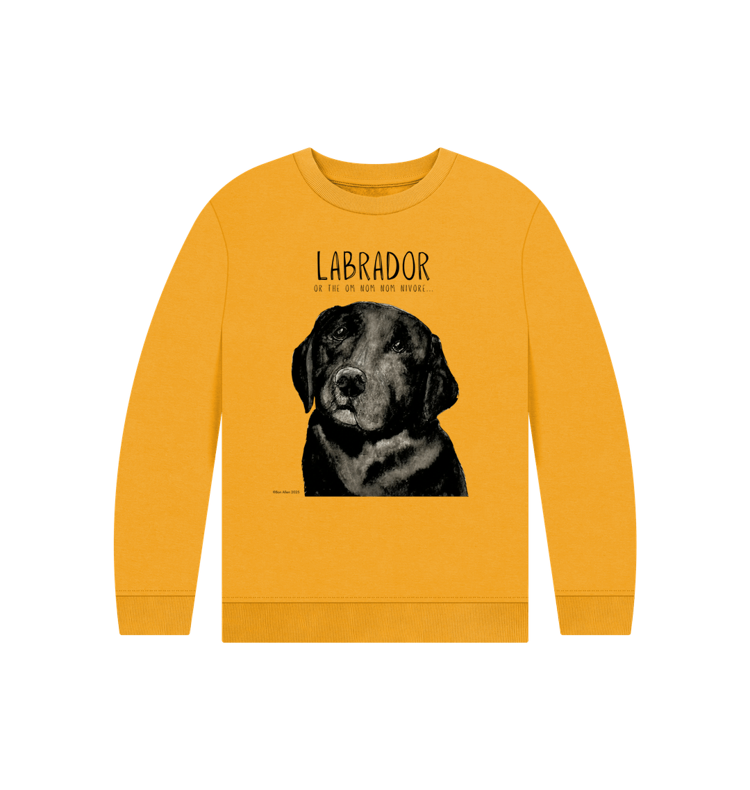The Crumb Catcher in Chief Black Labrador Kids Sweatshirt