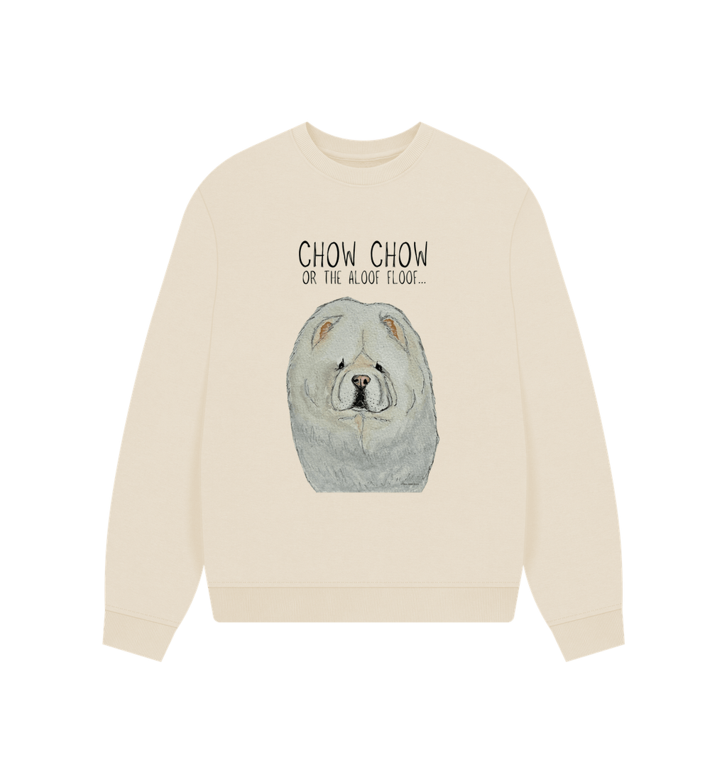 Cream Chow Chow Women's Oversized Sweatshirt