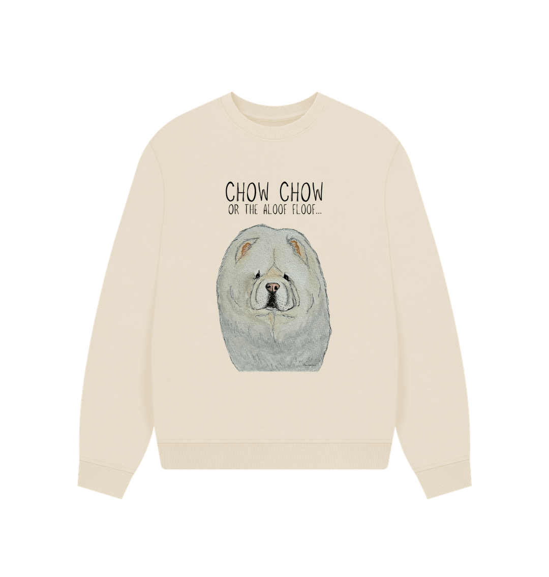 Cream Chow Chow Women's Oversized Sweatshirt