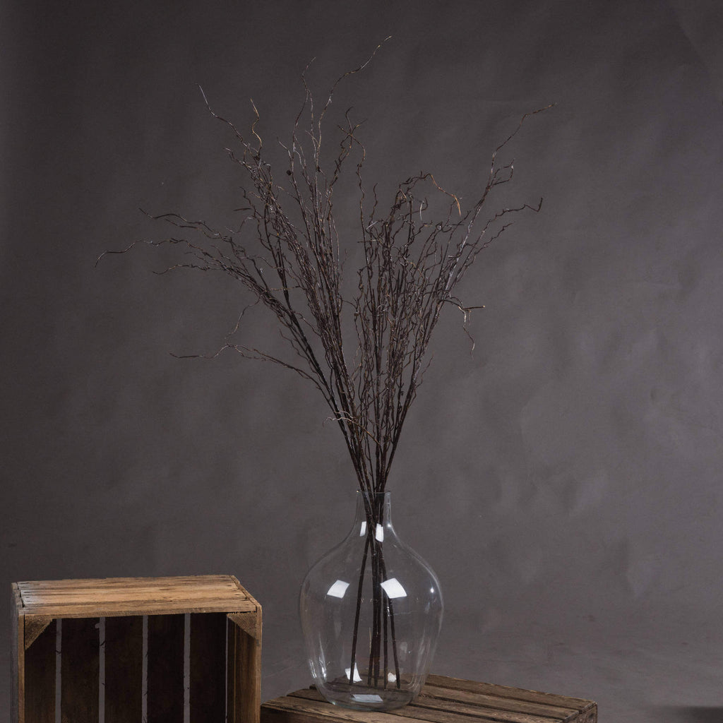 Lifelike brown botanical branch spray, 130cm tall, for elegant home decor by sostter at brixbailey.com