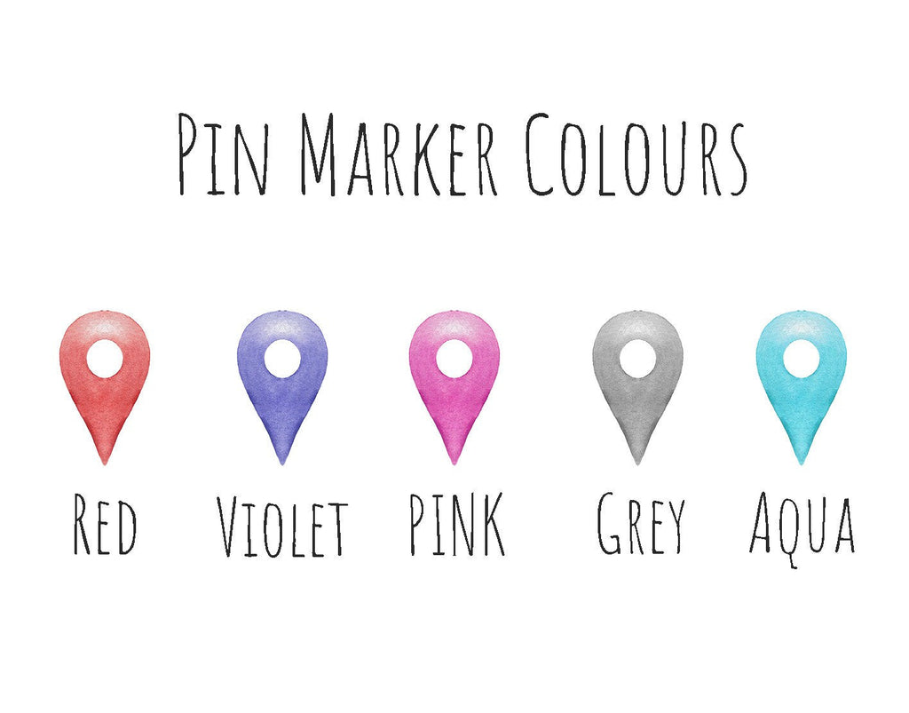 Hand Painted Wildlife World Map Print for Children