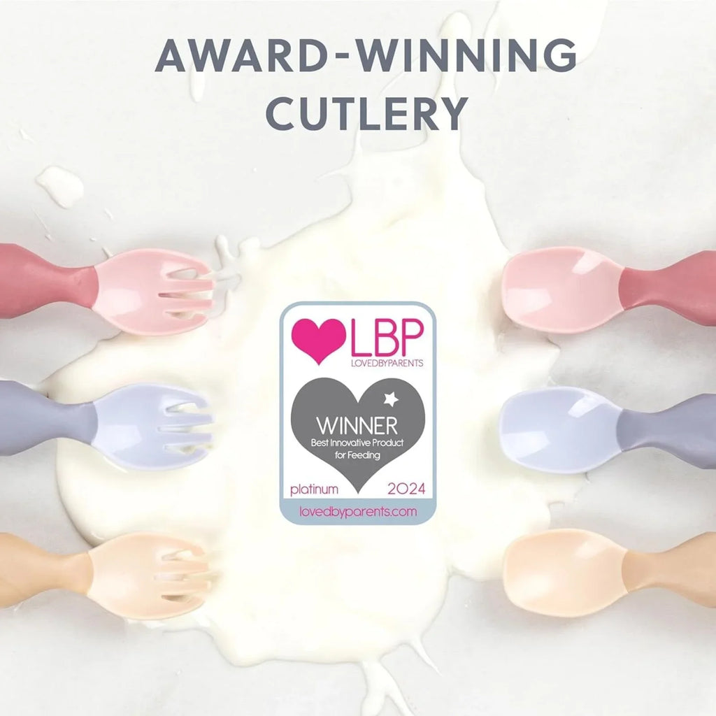 Attachable Weaning Cutlery Set for 6 Plus Months Pack of 2 Fawn