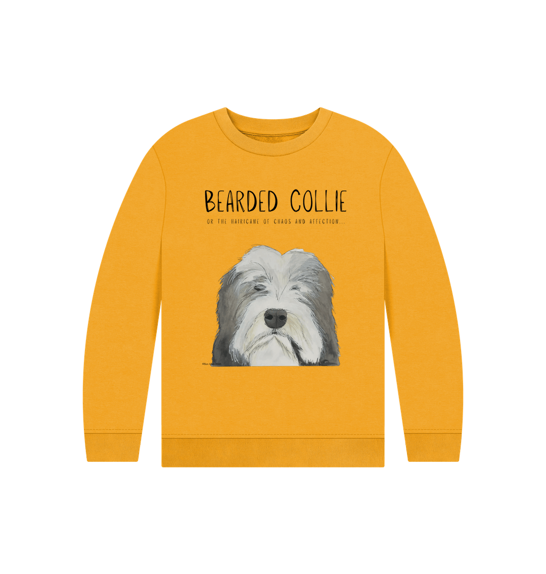 Bearded Collie Kids Sweatshirt in Organic Cotton