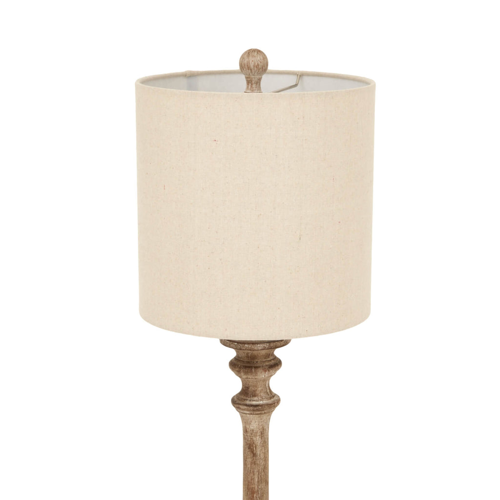 Brown Amalfi table lamp with metallic finish and linen shade for elegant ambient lighting by sostter at brixbailey.com